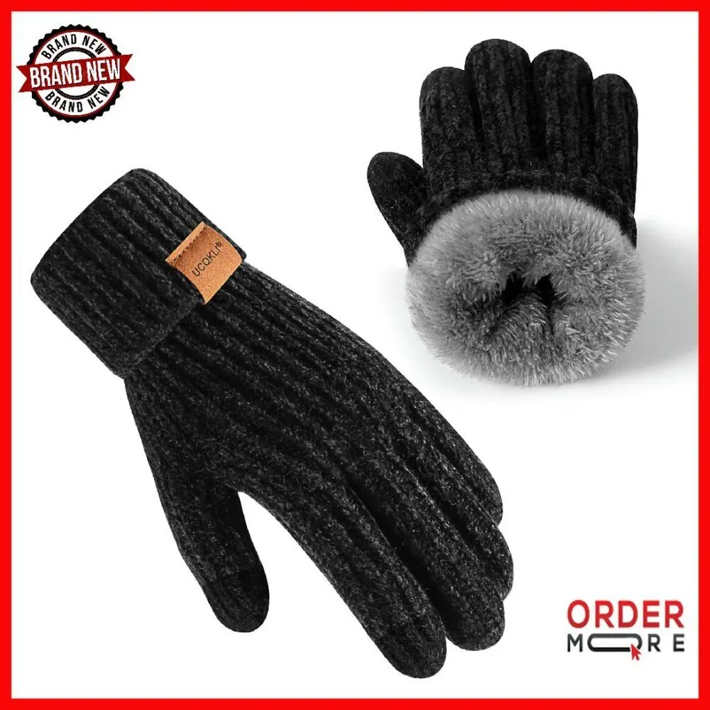 Women's Fleece Lined Touchscreen Winter Gloves - Chenille Warm